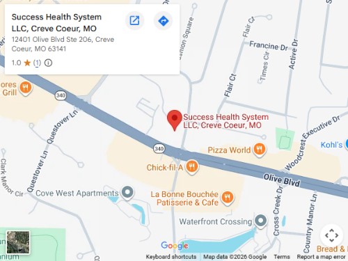 Get Directions From Your Location to Success Health System LLC in Creve Coeur, MO